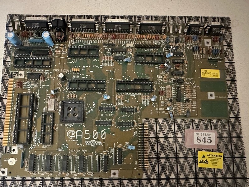 Amiga 500 Rev 6a 1991 Motherboard Tested Working No Custom Chips Ideal Spare