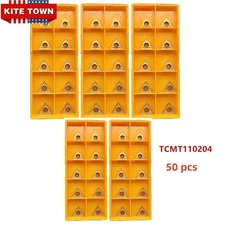 50pcs TCMT21.51 TCMT110204 US735 CNC Carbide Turning Insert Lathe Milling Blades