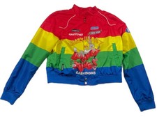 Members Only Looney Tunes Racer windbreaker Jacket Size 18 Kids .