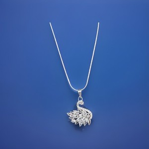 Authentic 14K Gold Plated Swan Pendant Necklace