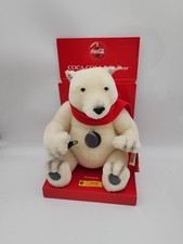 Vintage 1999 Steiff Large 14" Coke Coca-Cola Limited Ed Polar Bear 670336 in box