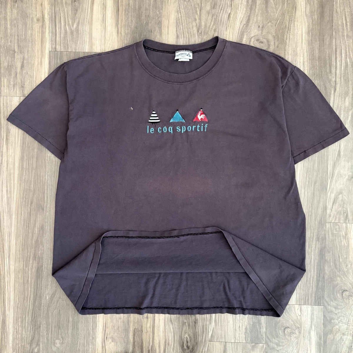 LOT 8 MAILLOT LE COQ SPORTIF vert vintage numéro cousu