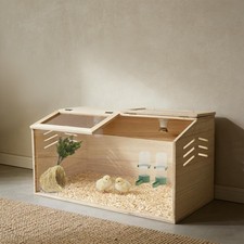 Chicken Brooder Box, 32x16x16in Chick Starter Kit, Wooden Hamster Cage, Hamst...