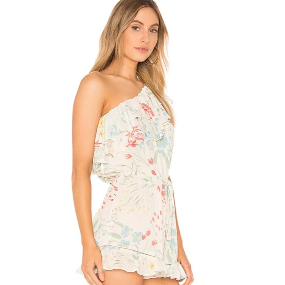 Mameluco Floral Tularosa Un Hombro Del Mar Talla Pequeña Foto 4 de 4