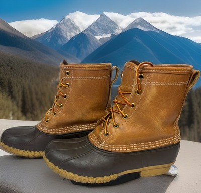 LL Bean Duck Boots Brown Women Size 8.5 Gore-tex Thinsulate Lined Waterproof