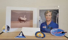 NASA Lot: Dave Walker Signed 1982 Letter + Photo + Columbia Shuttle Items