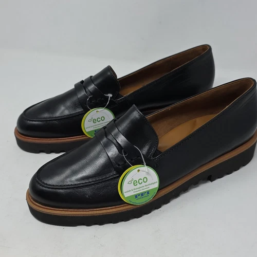 Mocassini donna Paul Green Jordan punta mandorla neri taglia 7=9 5