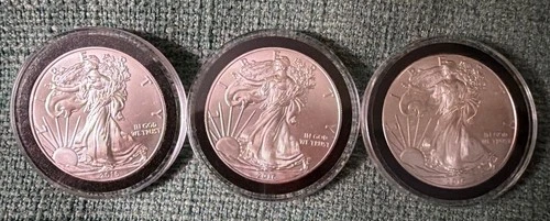2016 American Silver Eagles 1 oz .999 Uncirculated Lot of 3