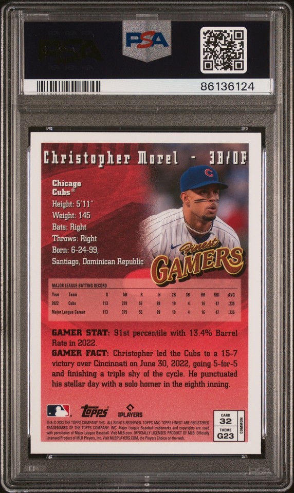 2023 Topps Finest Flashbacks 32 Christopher Morel PSA 10 eBay