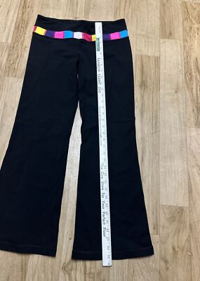 Lululemon Black Multi Colored Reversible Flare Wide Leg