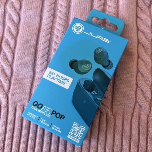 JLab Go Air Pop True Wireless Bluetooth Earbuds + Charging Case - TEAL - Picture 7 of 8
