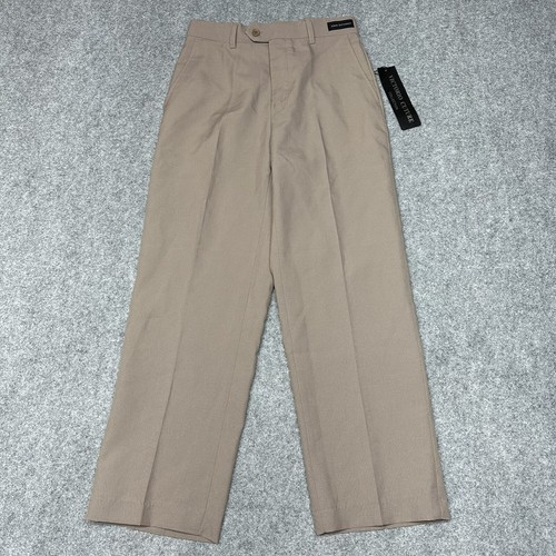 New Boy's Victorio Cuture Beige Flat Front Dress Slacks Size 14 Pockets