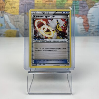 SHIPS SAME DAY Pokemon Card Ampharos Spirit Link 70/98 Trainer Item Tool 2015