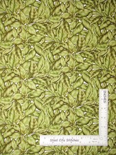 Green Leaves Leaf Garden Foliage Fabric By Yard Cotton Timeless Treasures C2323