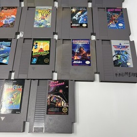 NES Nintendo 17 Game Lot Joust, Iron Sword, Baseball 5 Screw, Bayou Billy Tested