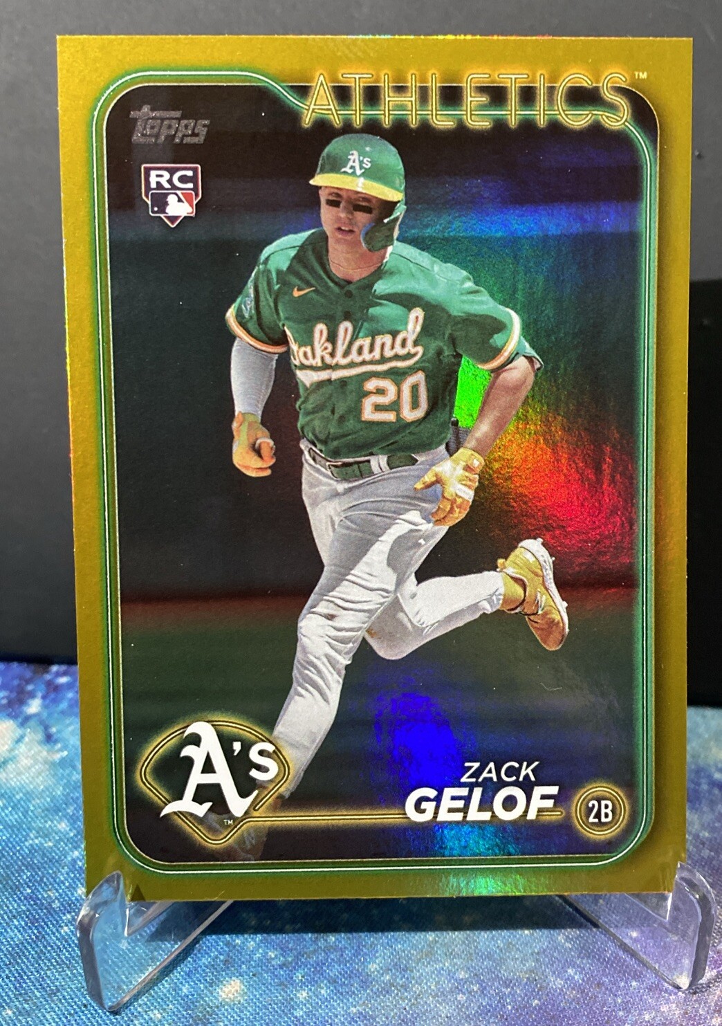 2024 Topps Series 1 Zack Gelof Gold Foil RC Rookie #166 Oakland Athletics