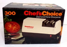 Chef's Choice Model 300 Electric Diamond Hone Knife Sharpener LN in box Made USA