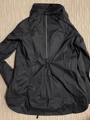 NWT Lululemon Fo Drizzle Jacket Zip Rain Supreme Hooded Black