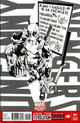 Uncanny Avengers #1 Incentive Deadpool Call Me Maybe Sketch Cover