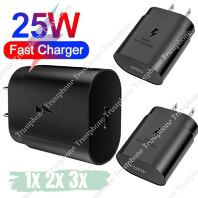 25W Super Fast Wall PD Charger Type C USB-C For Samsung Galaxy Note S22 S21 S20
