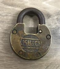 Vintage JSH & Co. Padlock No Key
