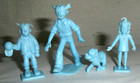Blue Plastic Vintage Marx Dagwood Bumsteads Alexander Daisy Cookie Figures