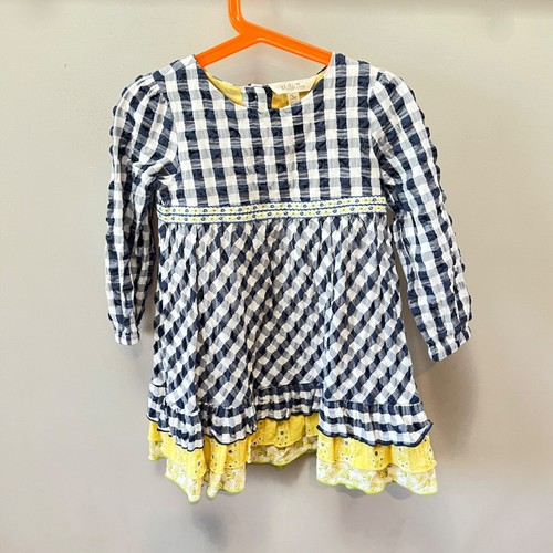 Matilda Jane Enchanted Garden Gingham and Giggles Textured Dress- sz 4