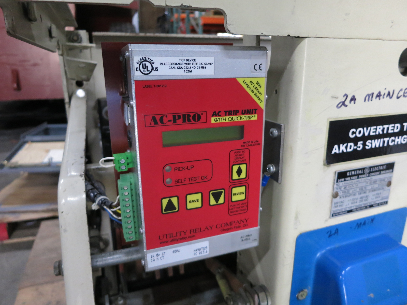 GE AKT250 2000A Power Circuit Breaker ACPro Trip Unit 2000 Amp AKT
