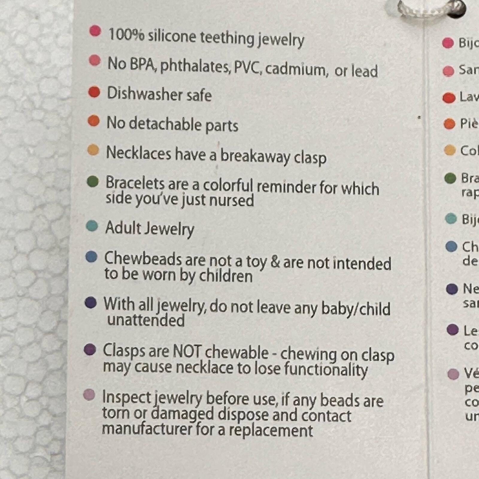 Maternity Necklace in black Dishwasher safe BPA free Chewbead brand teething NEW