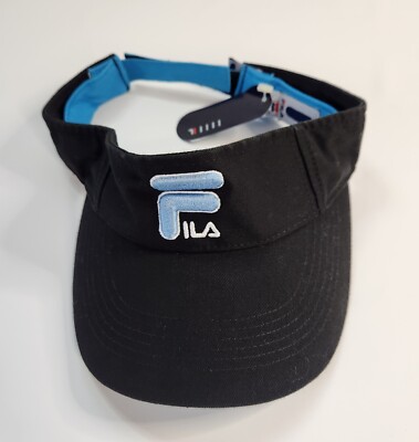 Vintage FILA Blue Sun Visor 90'S Hip Hop Adjustable Hat New Cap