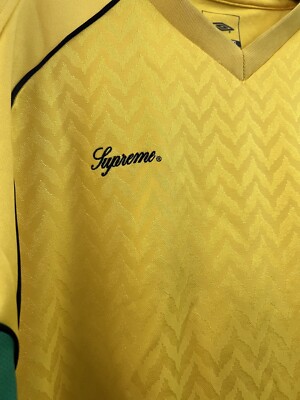 Pre Owned SS05 Supreme Umbro Arabic Logo Soccer Jersey Sz L Large