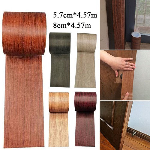 1 Rotolo Nastro Adesivo Riparazione Grana Legno Canalizzato Pavimento Battiscopa Linea Adesivo - Foto 1 di 20