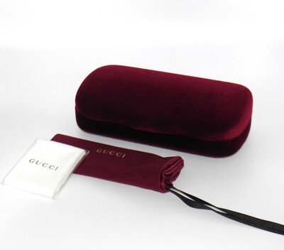 Gucci Sunglasses Eyeglasses Medium Set Red Velvet Case Cloth Pouch
