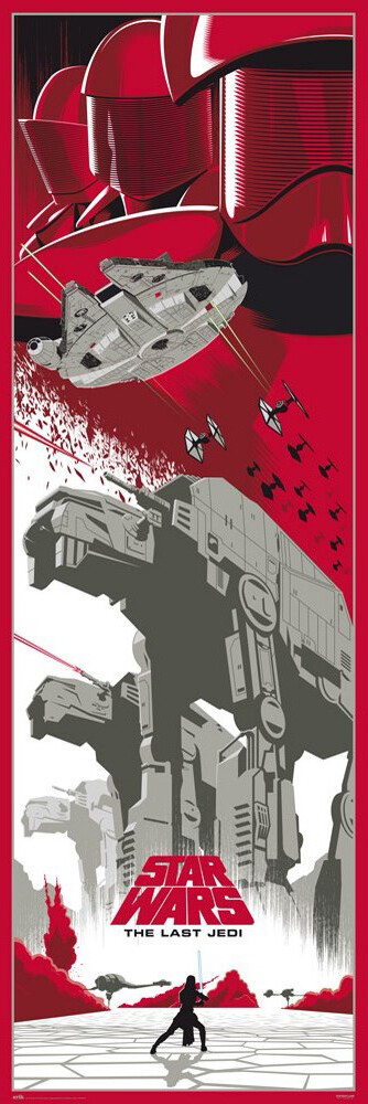 Star Wars Episode VIII- The Last Jedi - Door Movie Poster (Battle