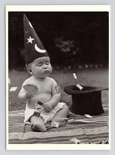 Baby Magician Holding Cards Nothing Up My Sleeves Photo From Photoworld Postcard