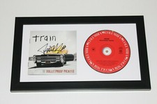 TRAIN LEAD SINGER PAT MONAHAN SIGNED FRAMED BULLETPROOF PICASSO CD COVER w/COA 