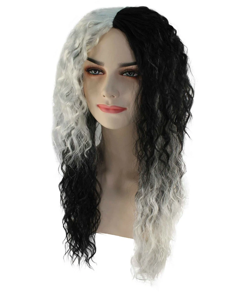 Peluca reina gótica de moda rizada multicolor de longitud media para mujer HW-6772 Foto 2 de 4