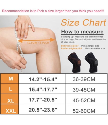 Zahnspange gegen Knieschmerzen, PTUNA Kompressionsmanschette mit Patella Gel Pad XL 2er Pack - Bild 9 von 12
