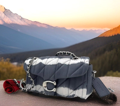 AUTH NWT $495 COACH Tabby Quilted Tie Dye Convertible Leather Bag-Multi ~NEW~