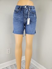 Good American Womens Shorts 28 Indigo Denim 6...