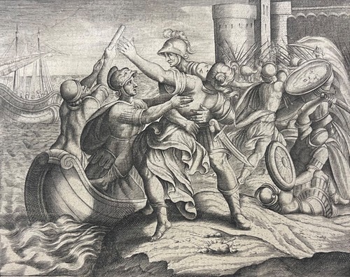 Antonio Tempesta (1555-1630) les Grecs enlèvent Hécube 1619 Guerre de Troie