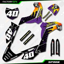 Purple Spark Graphics Kit fits 19-24 Kawasaki KLX140 KLX 140 Decals Sticker kit