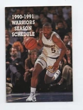 1990-91 GOLDEN STATE WARRIORS POCKET SCHEDULE SPONSORED BY DIET PEPSI