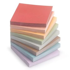 Sticky Notes 3x3 Inch, 8 Pads, For Office Home, Vintage Colors