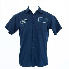  LARGE cintas comfort flex work shirts Navy Blue