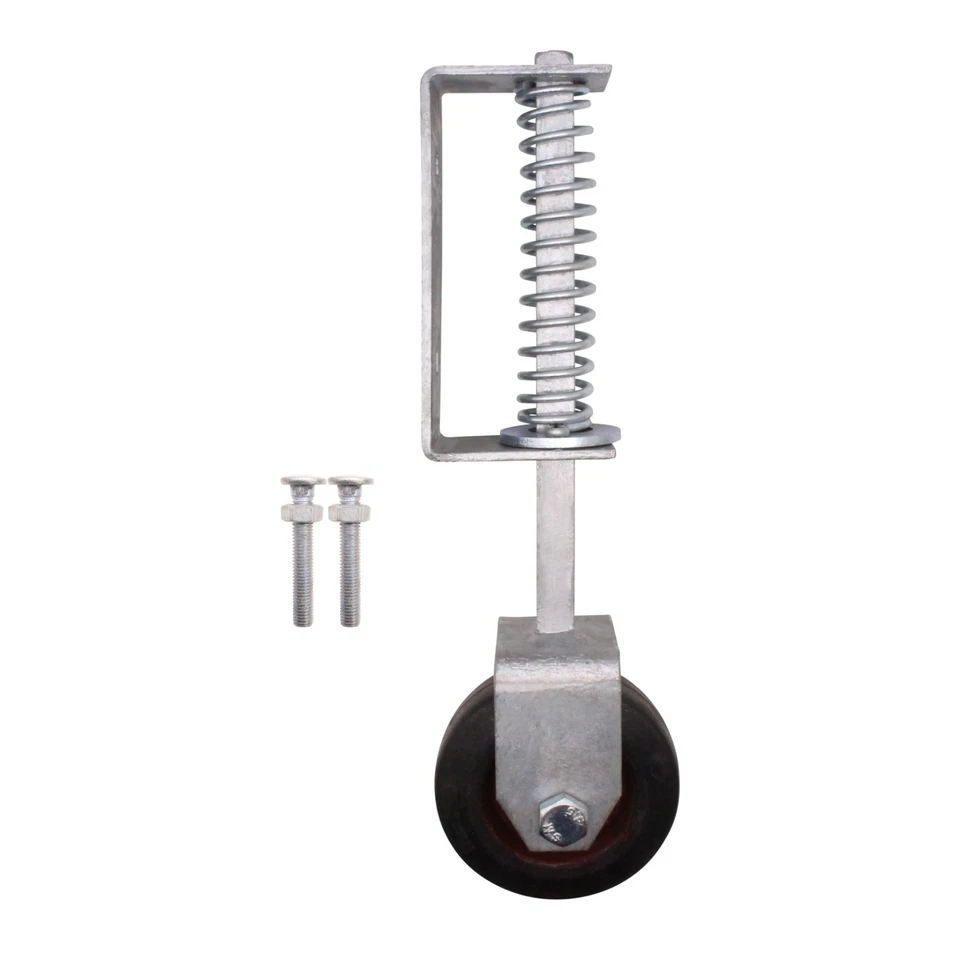 Gate Wheel Severe Duty Spring Loaded Support Galvanised or Black Max Load 138kg - Image 2 of 4