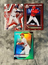 Chase Davis 2025 Prizm Green Holo Future Stars Status & Primary Colors Red Foil