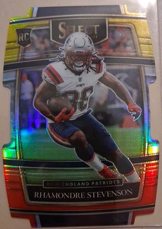 2021 Panini Select Concourse - Rhamondre Stevenson (RC) Red & Yellow Die Cut #75