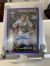 2024 Topps Chrome Update Zack Gelof RC Auto 157/299 Purple Speckle AC-ZG
