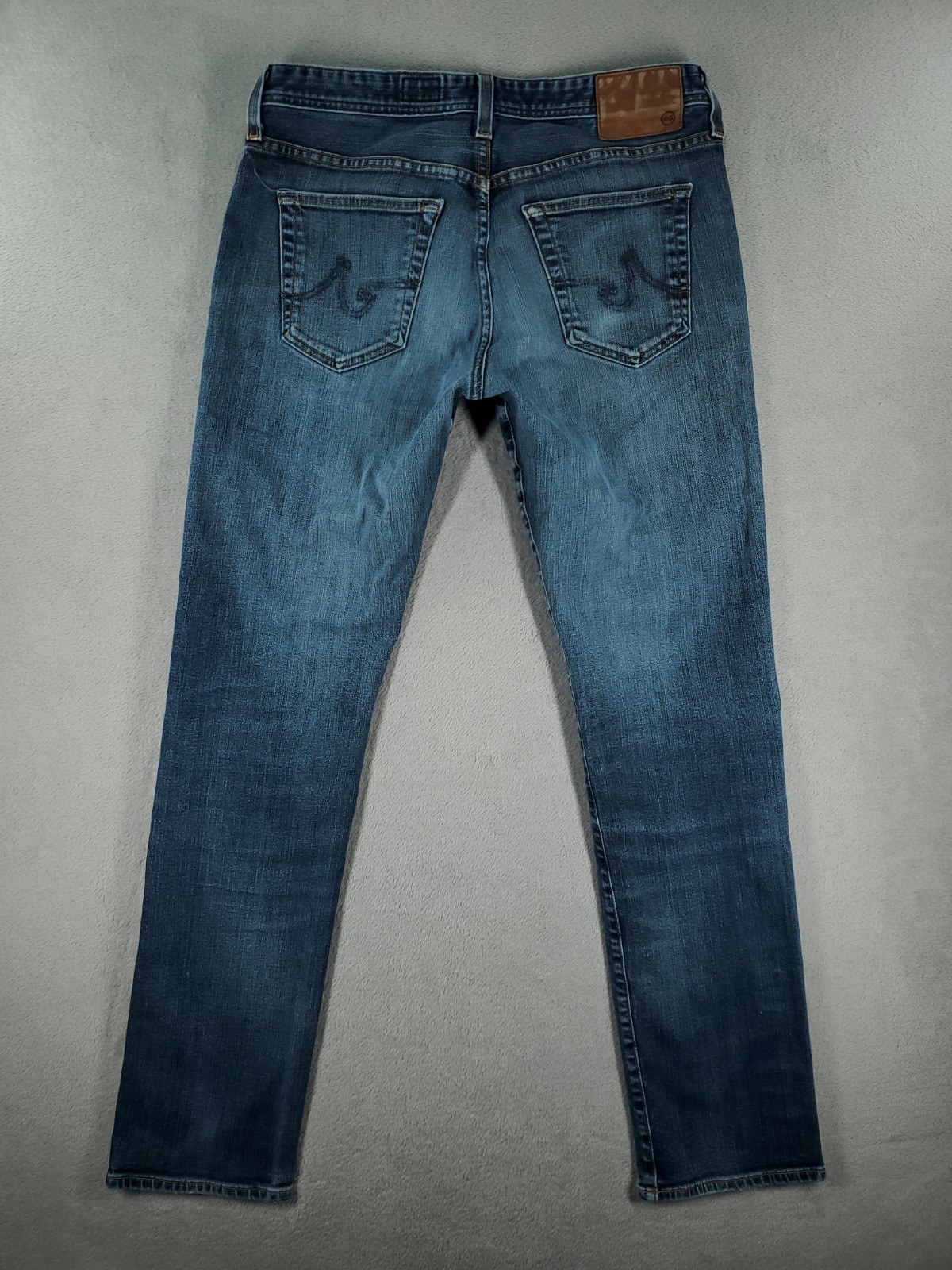AG Adriano Goldschmied Jeans Men 32x34 Blue Slim Straight Low Rise Stretch Faded thumbnail 2